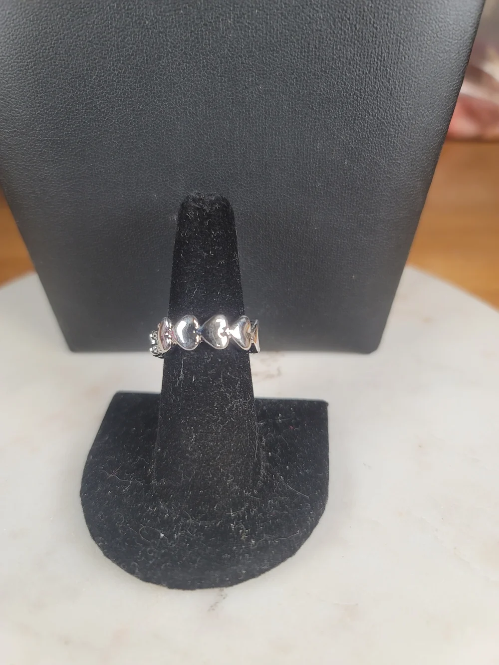 paparazzi Silver Heart Ring - Shiny Silver Hearts